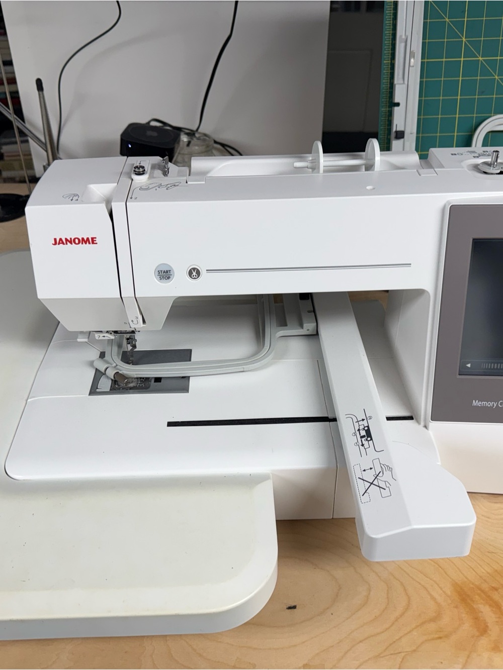 Janome White Sewing & Embroidery Machine with Touchscreen